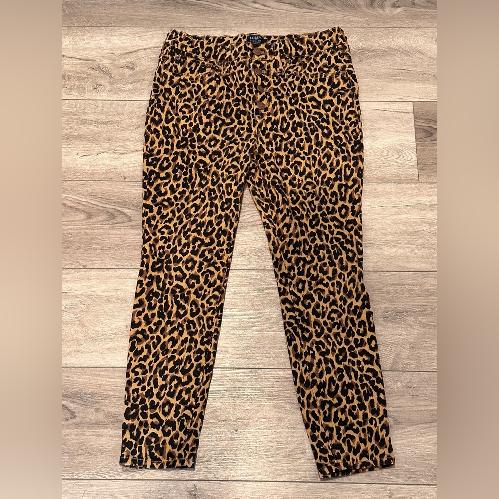 J. Crew factory 9 inch high rise skinny jean - leopard - 28 petite - Picture 3 of 6